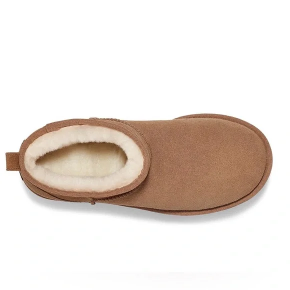 UGG Brown Platform Ankle Boots Classic Ultra Mini Platform Boots NIB size 7 - Picture 2 of 5